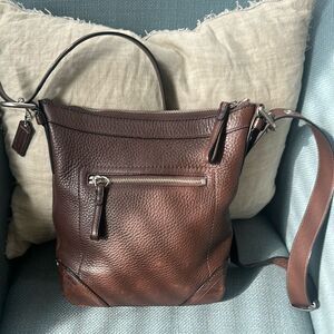Coach Vintage Brown Pebbled Leather Crossbody Bag